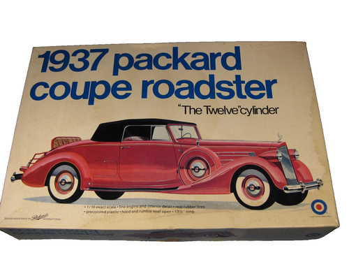 Entex 1937 Packard Coupe Roadster 1/16 Model Kit 12 Cylinder - Open Box - Picture 18 of 18