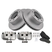 Brake Pad & Rotor Kit Semi-Metallic Premium G-Coated Fits Ford