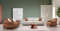 Sofas Und Ein Sessel Im Modernen Design Mit Holzbeinen Stilvolle MöBel