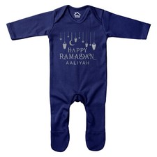 Happy Ramadan Personalised Romper Suit Eid Boys and Girls Islamic Islam Musli...