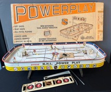 Vintage NHL Power Play Ice Hockey Metal Table Top Game with Box. See Description