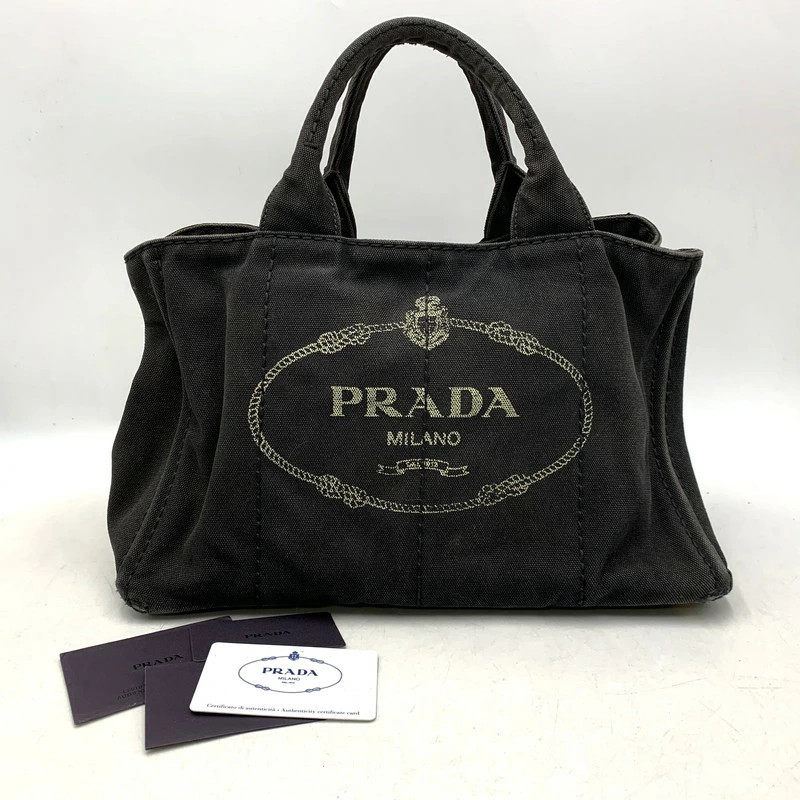 Item Delivered As Is Men'S/Women'S Prada Canapa Hand Bag 1Bg642