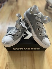 Converse Leder-Chucks Silber Metallic,Gr. 40 (fällt groß aus,Etikett 39) wie neu