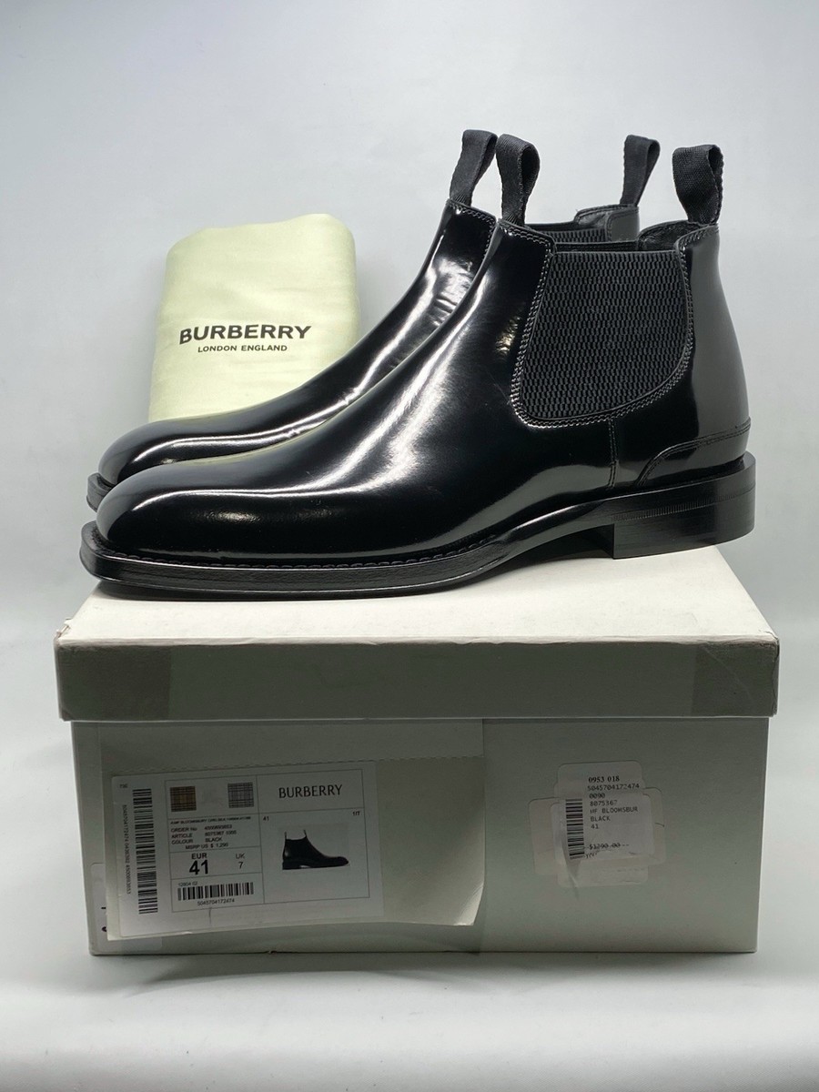 Like New! BURBERRY Leather Chelsea Boots Size 41/8! Burberry Green Creeper Leather Chelsea Boots Size 41 | eBay main image 3