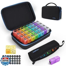 Monthly Pill Organizer 2 Times a Day, 30 Day Pill Organizer Box AM PM with We