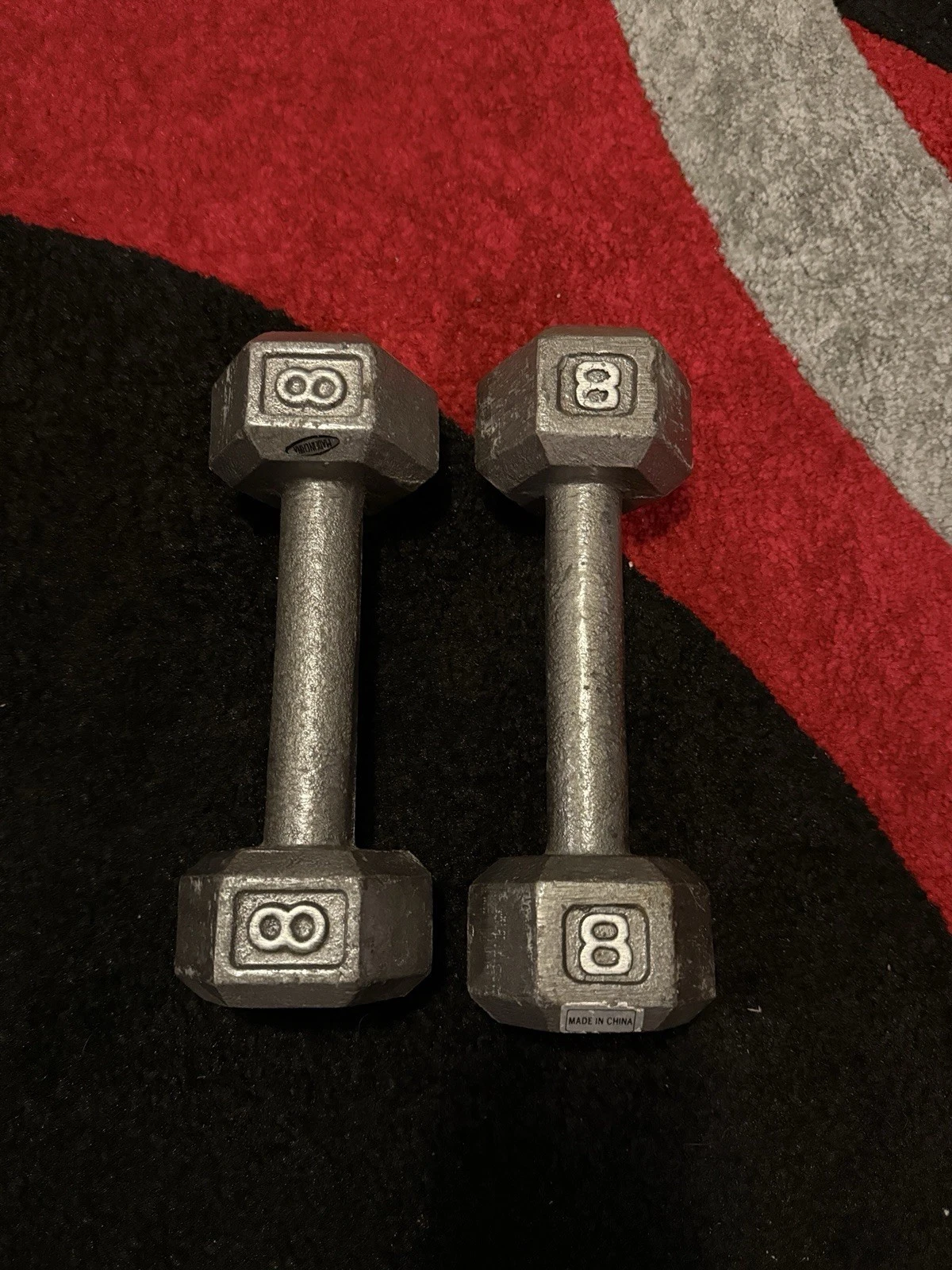 8 Pound Hexagon Dumbells - Not Exact Match - Read