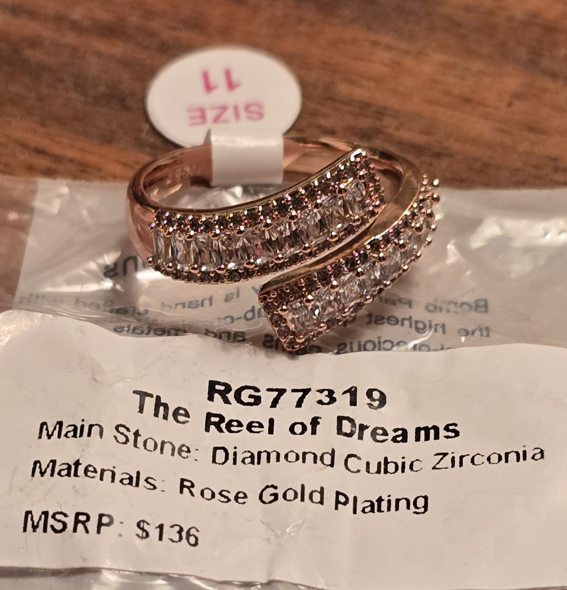 Bomb Party April Birthday Ring RG77319 'The Reel Of Dreams' Size