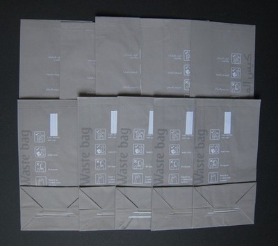10x EMIRATES SPUCKTÜTEN / AIR SICKNESS BAGS / WASTE BAG / Kotztüten NEU