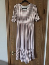 Reborn J Women's Mauve Striped Belle Sleeve Dress Size XL