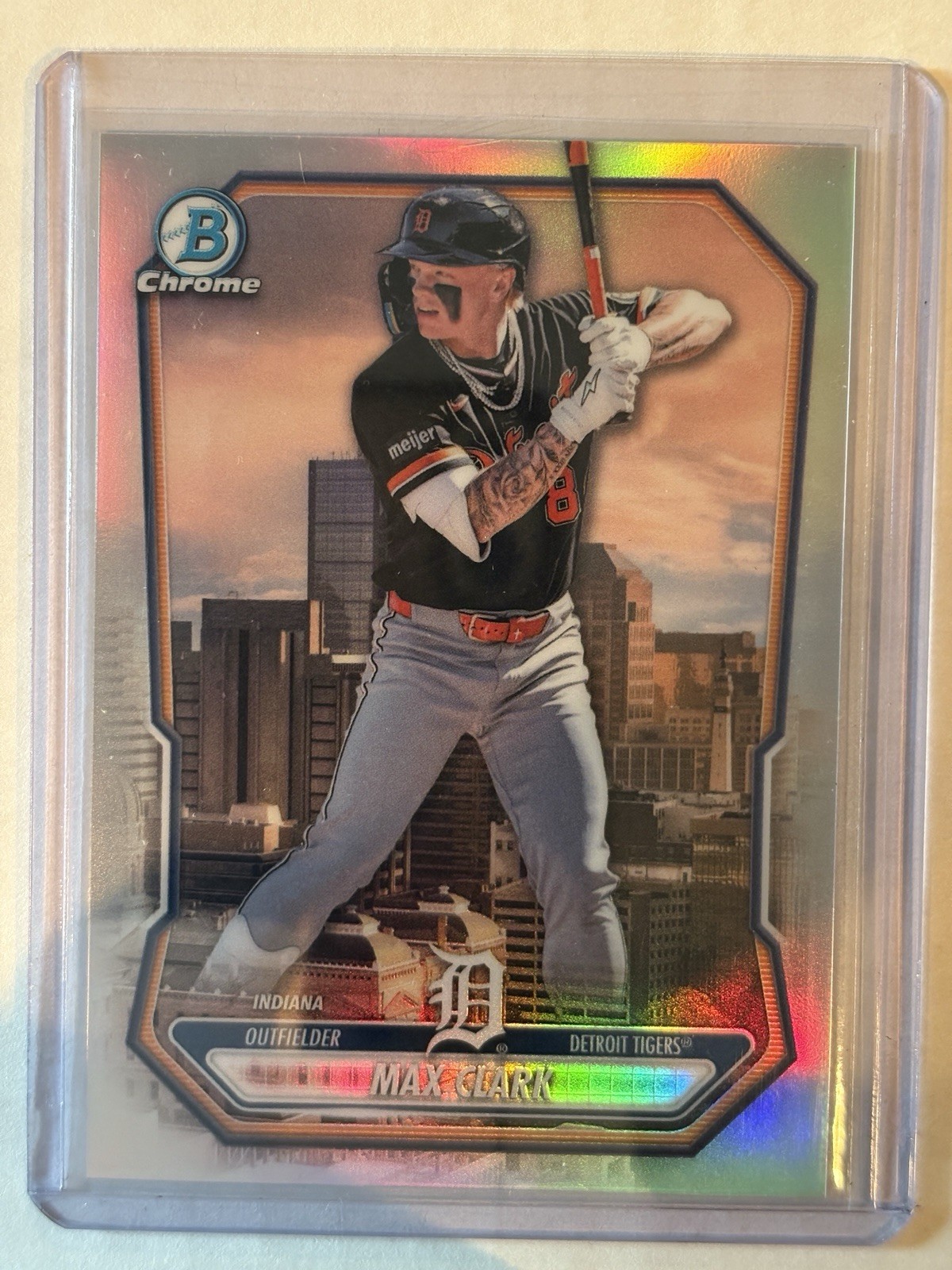 2026 Bowman Chrome Max Clark Prospect International Variation SP Tigers