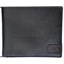 TOMMY BAHAMA Black Genuine Leather Wallet BiFold Embossed Logo Everyday NEW