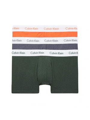 Calvin Klein 3er Pack Low Rise Trunks - Cotton Stretch - Jungle Leaf / Soot / Oran