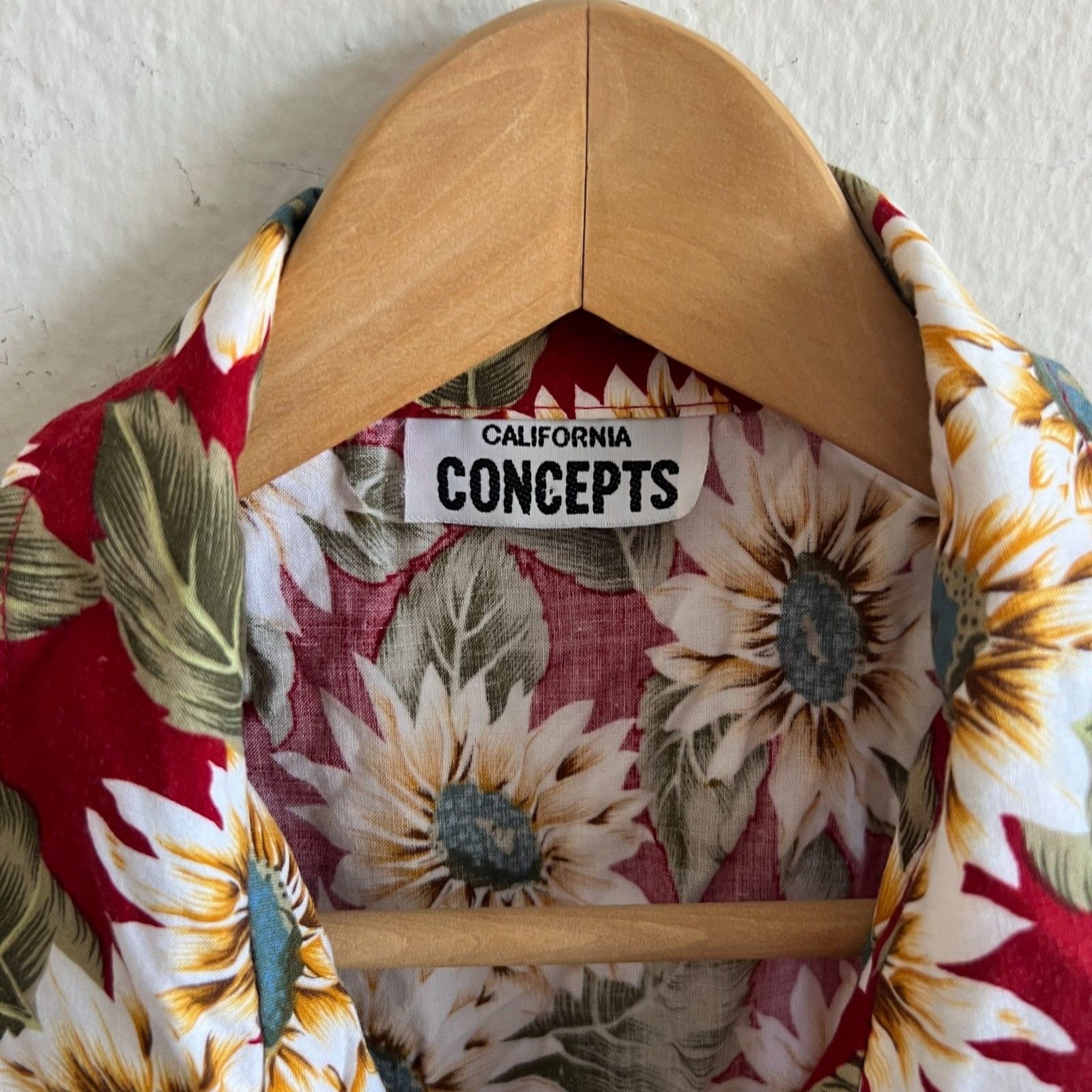 CALIFORNIA CONCEPTS Vtg Y2K Top & Mini Shorts Set Red Sunflower Womens Medium image 4