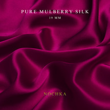 Raspberry 100 Pure Mulberry Silk Fabric by the Yard 44" width 19 mm 6A Grade