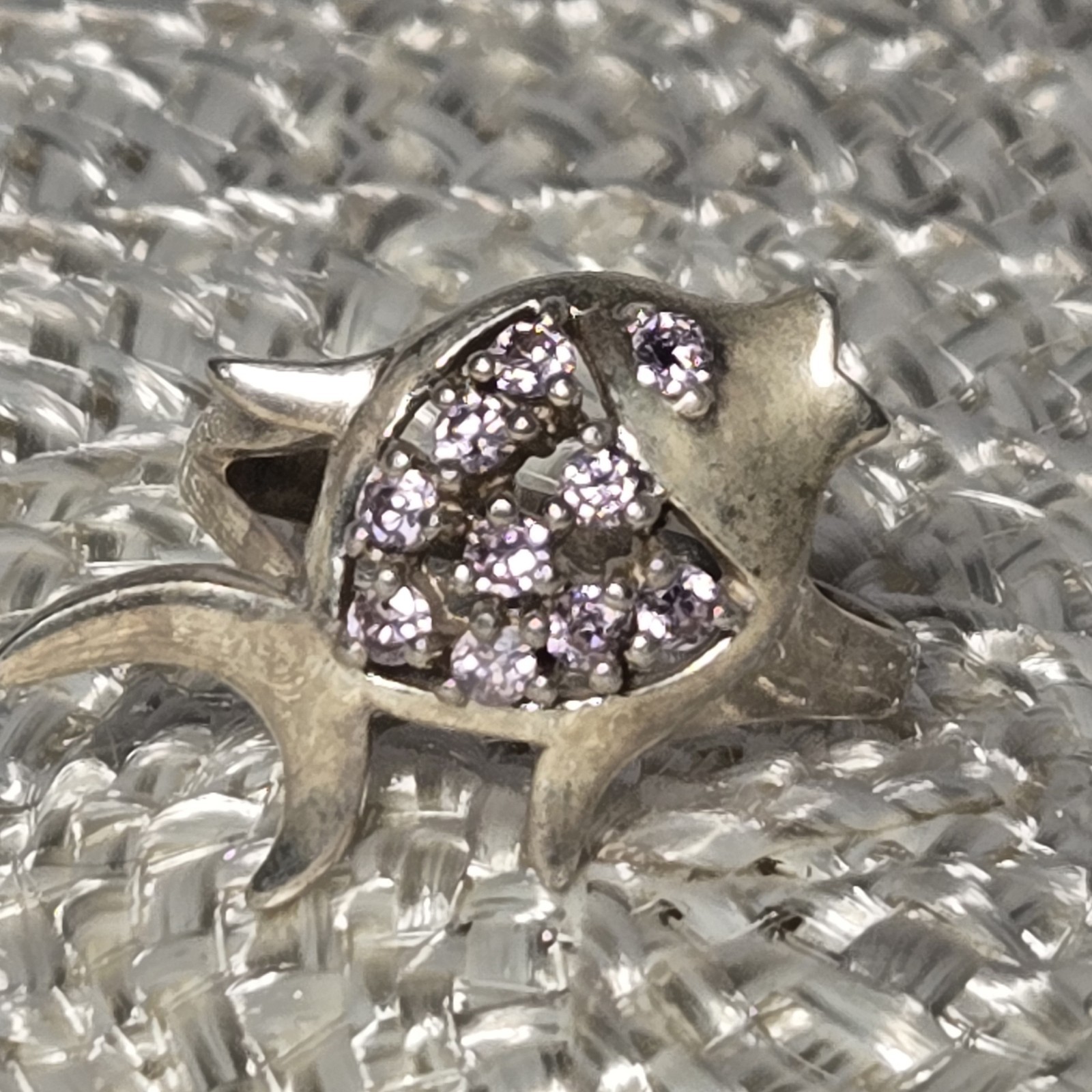 Sterling Silver Fish Shaped Statement Ring w/ Pin… - image 8