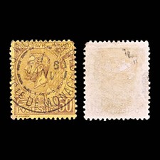 5415 Monaco SG18a 50c Brown on Orange. 1891. Mi18b Used. C£11