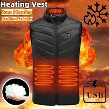 Heated Vest for Men Women 9-Zone Heating 3-Level Warmth USB Charging Heating Top