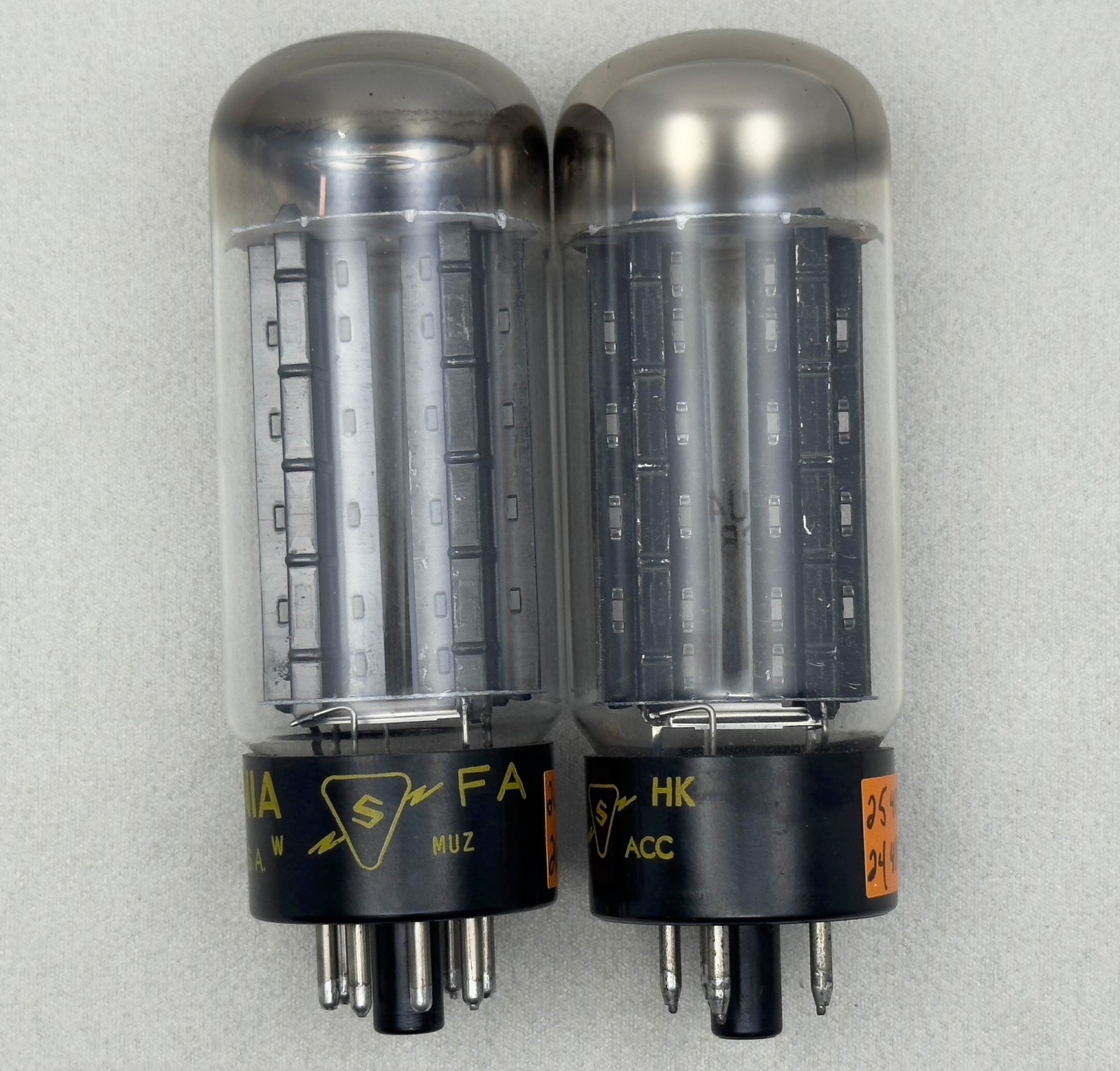 Matched Pair Sylvania 5U4GB Rectifier Vacuum Tubes Tested on Amplitrex