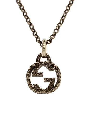 GUCCI Collana Uomo Incastro G In Argento Inciso con Top SLV Usata