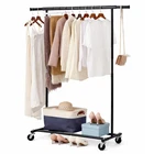 Heavy Duty Clothes Rail Extendable Top Bar – Black, White, Gold, Chrome, Pink