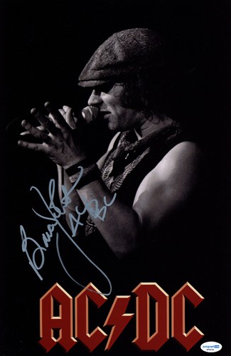 Brian Johnson Autographed Signed 11x17 Photo Singer  Hells Bells AC/DC ACOA #2