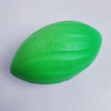VINTAGE POOF Mini Power Spiral Foam Football BLUE and GREEN Color 1990's EUC