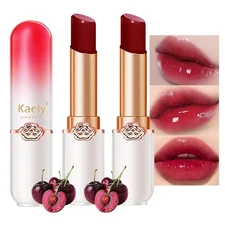 evpct 2Pcs Black Red Cherry Magic Mood Color Changing Lipstick Long Lasting 2...
