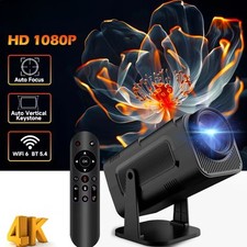 Mini Projector 300ANSI Android 11 4K Supported 180  Rotatable Outdoor Cinema