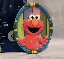 New 1.5" Elmo Fancy Medallion Pin Sesame Street Place 