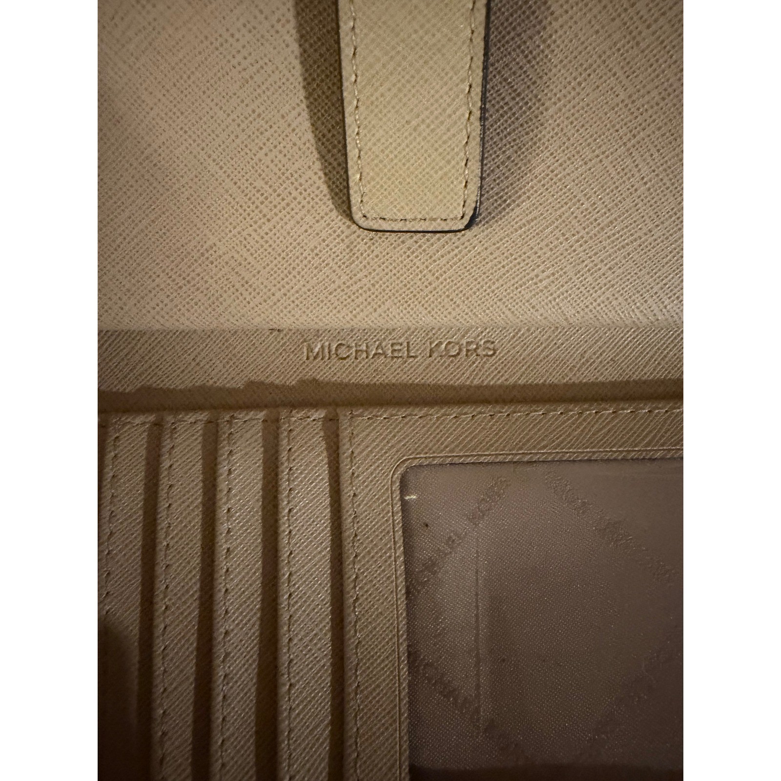 Michael Kors Adele Double Zip Wristlet Beige Saff… - image 4