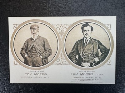 ''Old'' Tom Morris & Junior 1892 Golfiana Collection Vintage 3.5''x5.5'' PostCard UK