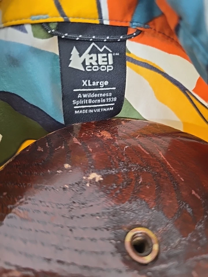 Camisa Hawaiana REI Cooperativa Trailmade Manga Corta Abotonada XL Vacaciones Senderismo Foto 3 de 4