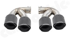 CARGRAPHIC 100mm Sport Endrohre für Porsche Cayenne 958.1 Carbon Matt Finish