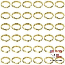 Shapenty Small Double Loops Split Rings Metal Jump Rings Connector for 8mm Gold