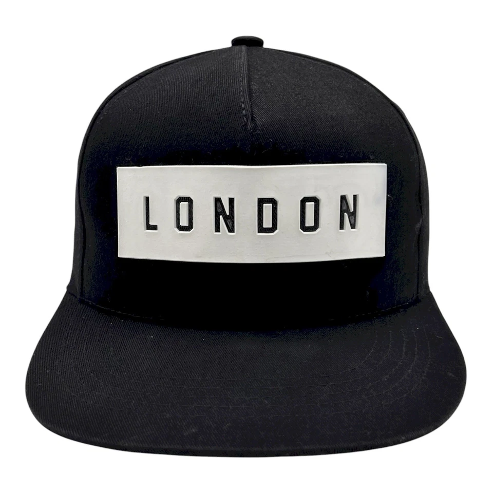 Gorra Robin Ruth London Snapback negra algodón ajustable bordada Foto 2 de 4