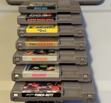 Nintendo NES (7 GAME LOT) Super Mario Bros 1 & 3 Metroid Icarus Zelda Punch-Out!