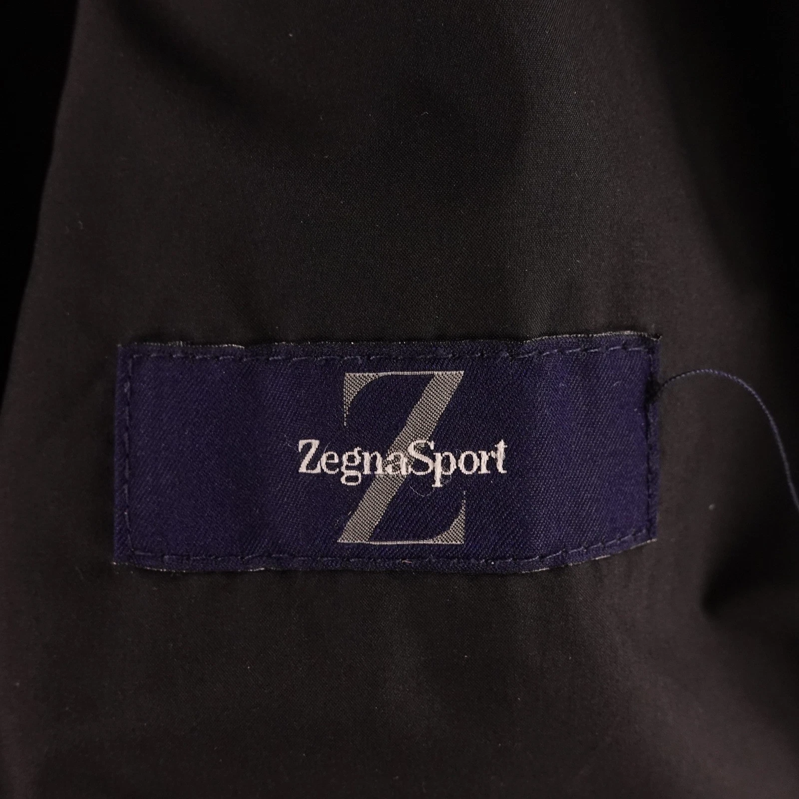 Zegna Sport Mens Full Zip Two Tone Jacket Brown Black Bomber Size XL image 3
