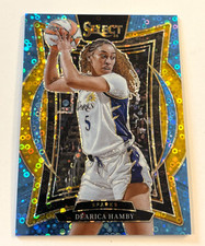 Dearica Hamby 2025 Select WNBA Concourse Blue Disco Prizm Card /125