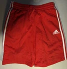 Adidas Casual Athletic Shorts Mens Size M Red Elastic Waist 3 Stripes