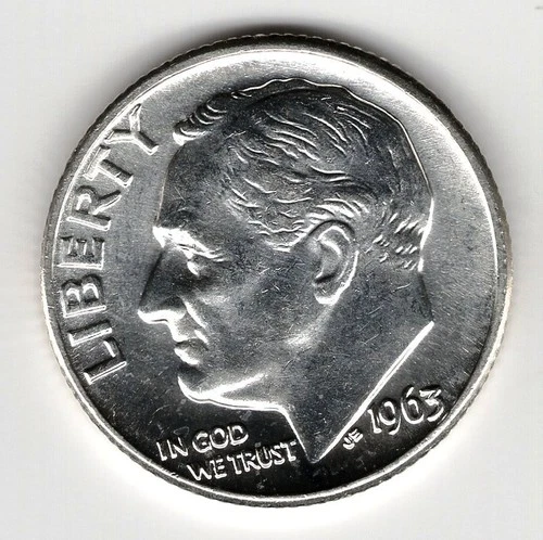 1963-D Roosevelt Dime  BU+