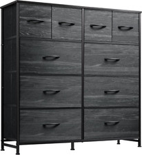 Dresser for Bedroom with 10 Fabric Drawers, Tall Chest Organizer Units for Cloth