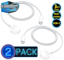 2 PACK USB-C Magnetic Charger Cable Dock For Apple Watch 2/3/4/5/6/SE/7/8/9/10