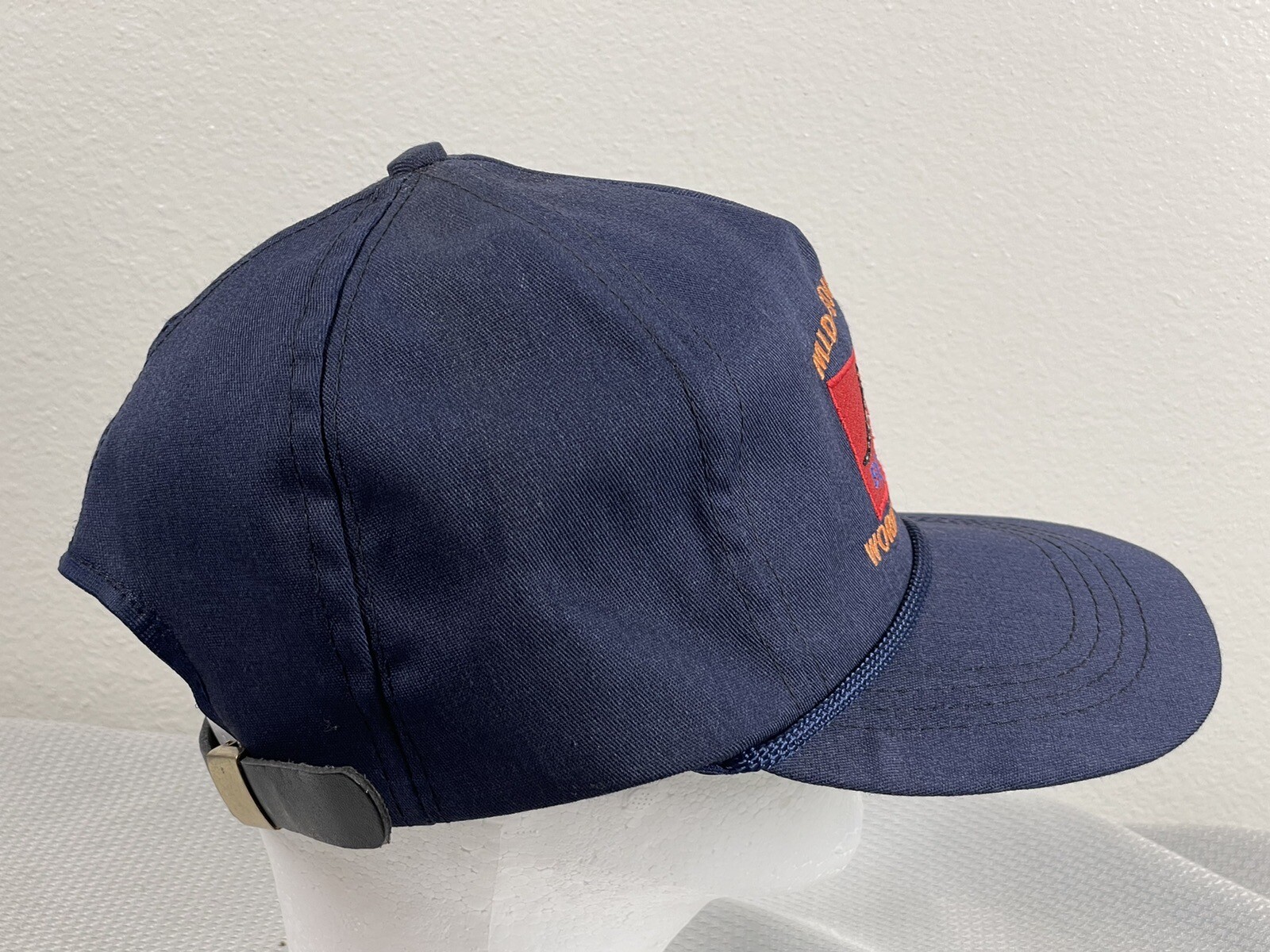 Vintage Exxon Hat Cap Embroidered Tiger Leather Strap-back Roped ...