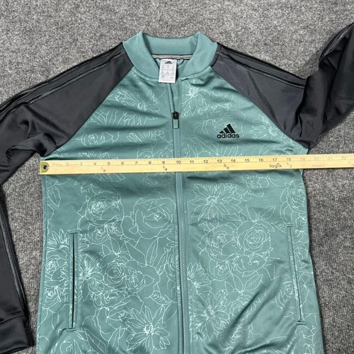 Adidas Track Jacket Womens Medium Firebird Floral Embossed Full Zip DW4158 - Picture 7 of 11