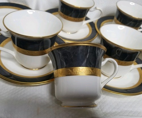 Tazas y platillos Opulence by Noritake de 6 patas usados, nunca usados 10/10 - Imagen 2 de 4