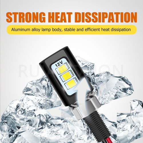 Ruiandsion LED Motorcycle Tail Light Bulb Hawk Eye Light 12V White Warm White - Picture 7 of 11