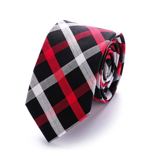 Mens Quality Cotton Slim Skinny Ties 6cm Patten Narrow Necktie Party Wedding - Picture 30 of 35