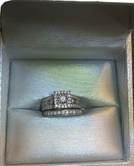 Princess cut diamond engagement ring in white gold size 5 from Kay’s Jewelry-image