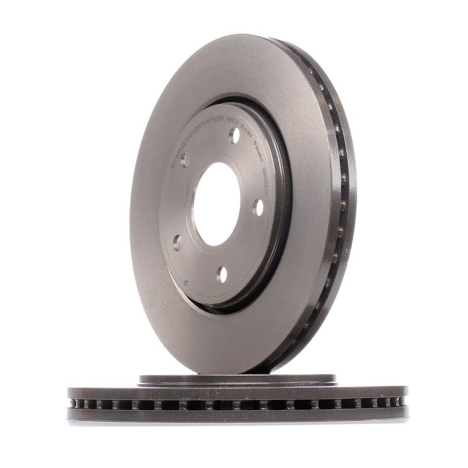 Kit Dischi e Pastiglie Freno Anteriori Brembo Fiat 500L 0.9 Np 1.3 D 1.4 - Miniatura 2