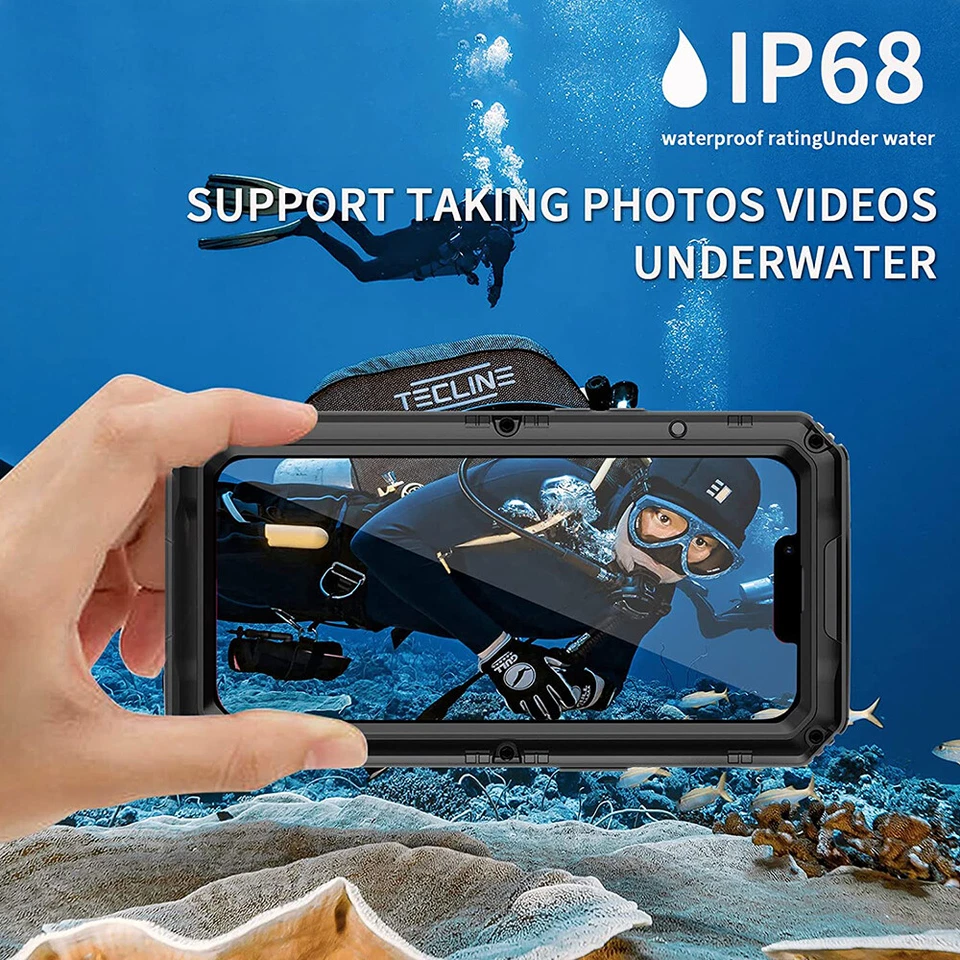 For iPhone Waterproof Case Heavy Duty Shockproof Metal Cover w/ Screen Protector - Imagen 4 de 4